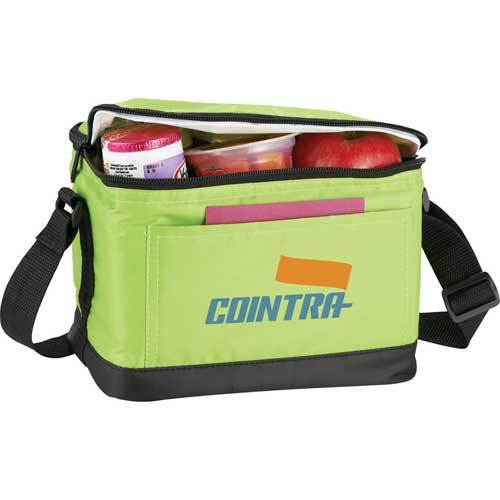 Lime green 6-Pack Insulated Cooler Bag