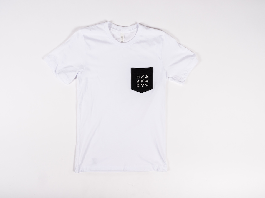 White T-shirt with Black ArtPrize logo pocket