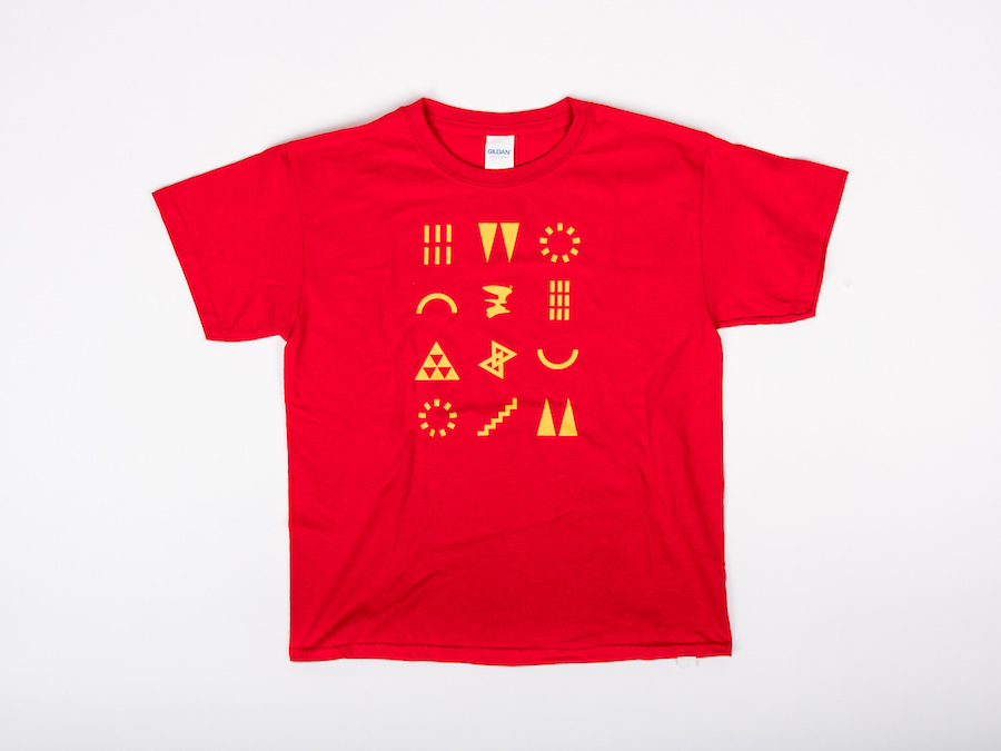 Red Youth Glyphs ArtPrize T-Shirt, featured on MarkIt Merchandise's blog.