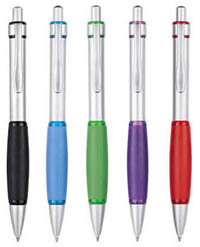 Ballpoint pens featured in five different colors