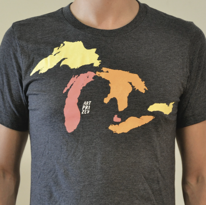 ArtPrize dark gray Michigan T-shirt, featured on MarkIt Merchandise's blog