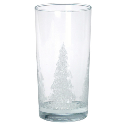 Promotional iced tree tumbler, with etched trees, featured in MarkIt Merchandise