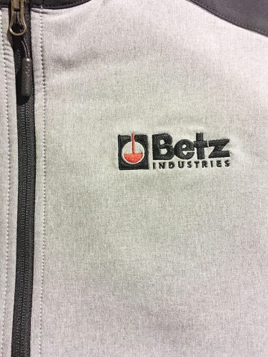Gray zip up Betz Industries embroidery