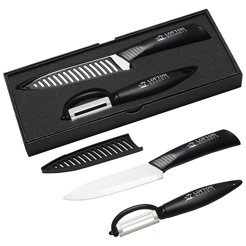 Quick-Cut Ceramic Knife & Peeler Set