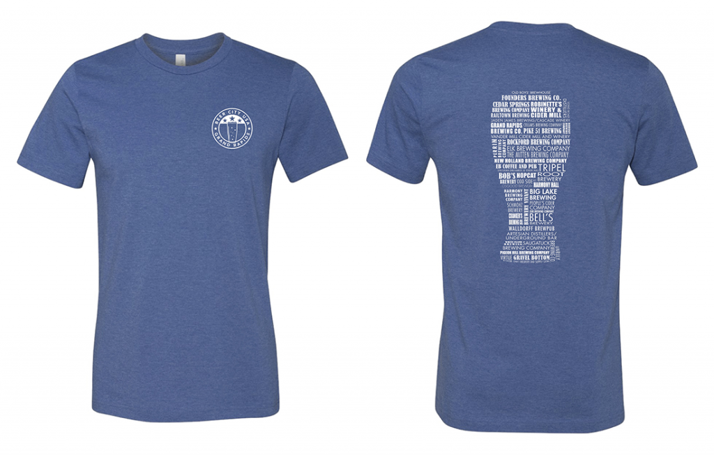 Blue Beer City USA Pint Glass T-Shirt