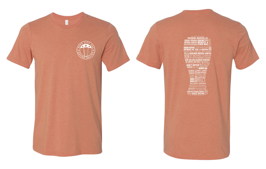 Orange Beer City USA Pint Glass T-Shirt