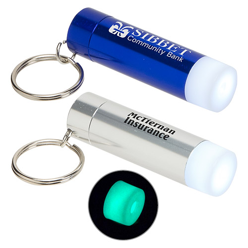 Glow-in-the-Dark LED Flashlight Keychain